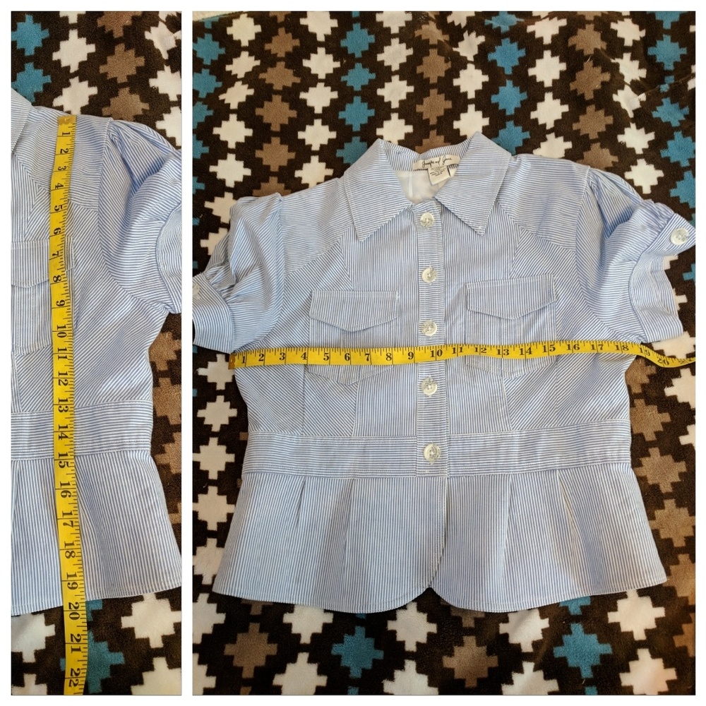 Jennifer & Grace Button Down Short Sleeve Blazer - Picture 8 of 8